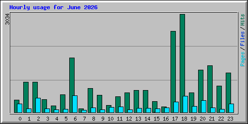 Hourly usage for June 2026
